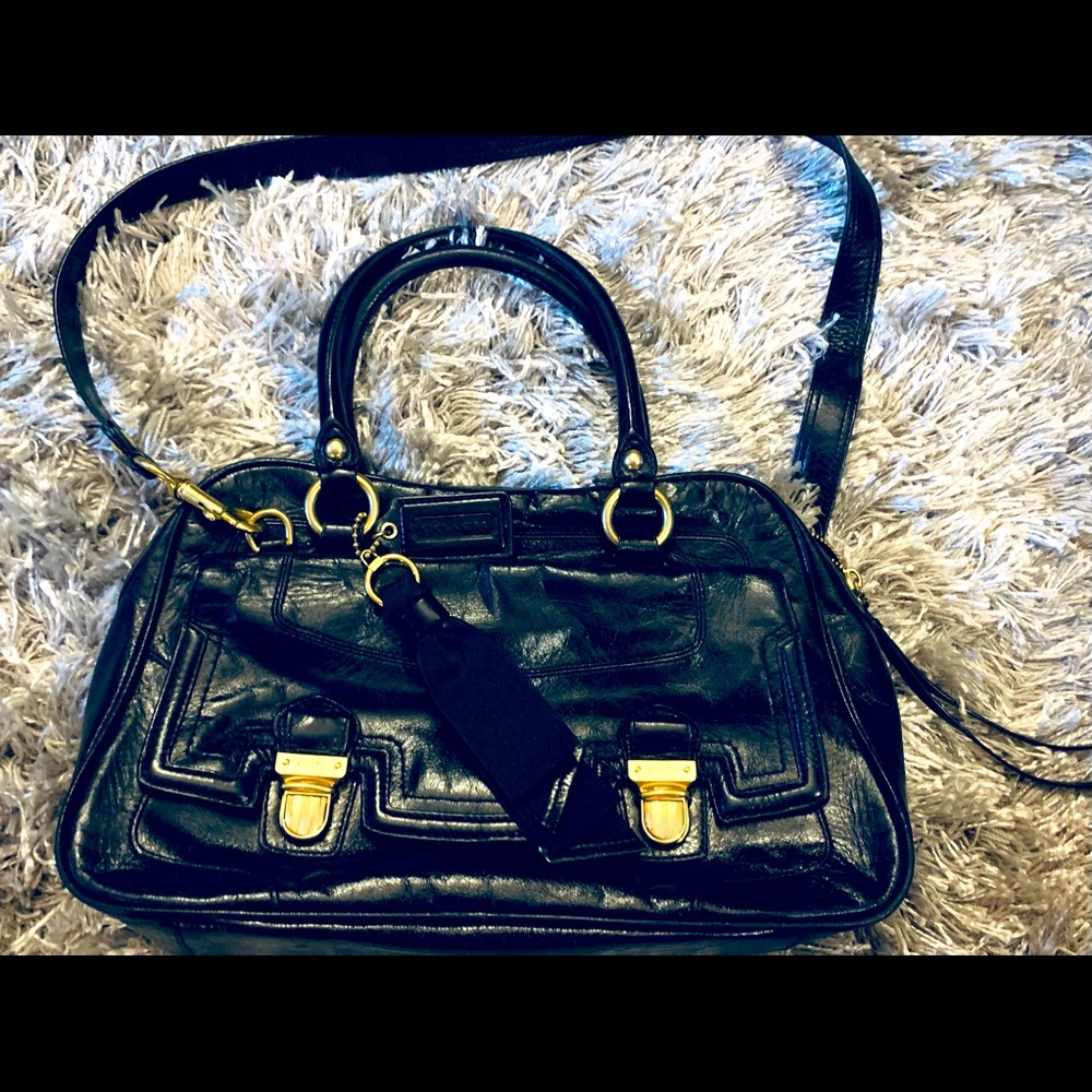 Genuine coach leather crossbody